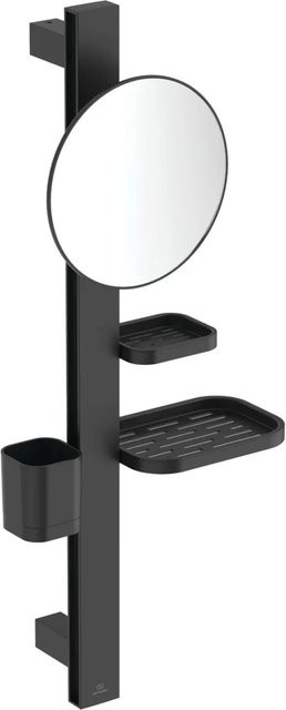Ideal Standard Beauty Kosmetikspiegel-Set mit zwei Ablagen und Becher in Schwarz Matt - Bild 1