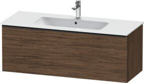 Duravit Waschtischunterschrank D-Neo wandhängend in Schwarz und Nussbaum Dunkel, 1 Auszug, B: 121 cm, T: 46,2 cm, H: 44 cm - Bild 1