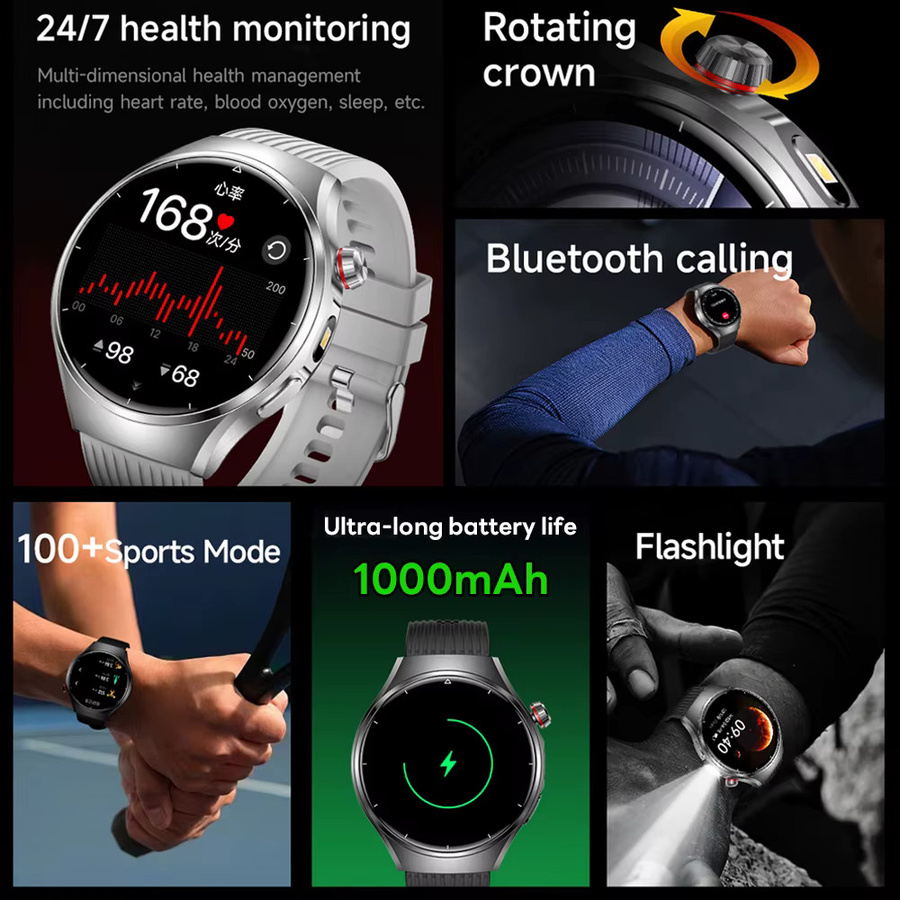 ChiBear Smartwatch, Schwarz, 1,53 Zoll, Herren - Bild 2