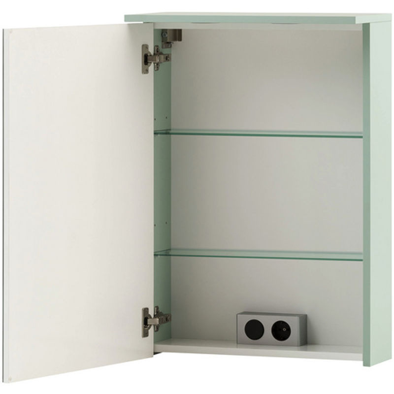 SCHILDMEYER Spiegelschrank Sarah in Grün mit LED-Beleuchtung und Steckdose, B/H/T: 50,4 x 72,3 x 16,0 cm - Bild 3