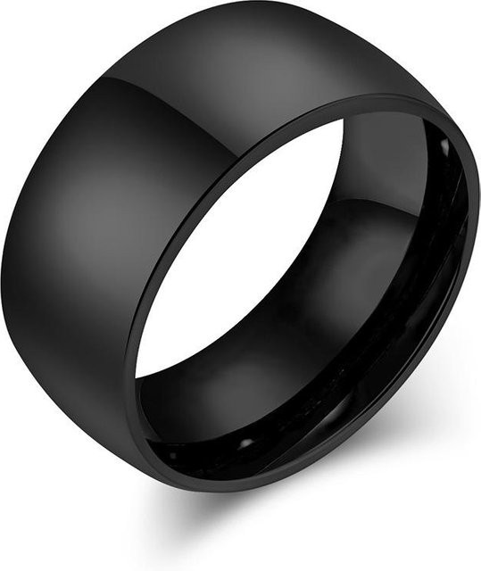 YIRAN Ring Edelstahl, Schwarz, Unisex, 11# - Bild 1