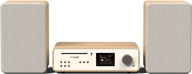 Pure Classic Stereo Hifi-System in Weiß und Eiche - Bild 1