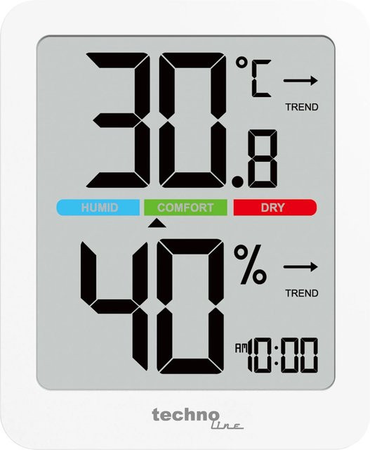 technoline Thermo-Hygrometer Wetterstation WS 9456 Weiss - Bild 1