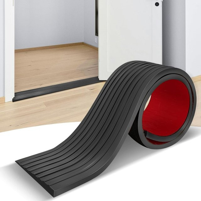 Selbstklebende PVC Schrittrampe mit Streifen als rutschfeste Klettermatte und Türschwelle, Breite: 7,5 cm, Länge: 90 cm - Bild 1