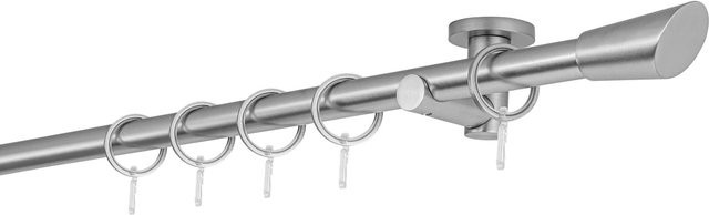 ONDECO Deckenträger Urban 1-läufiges Rohr in Edelstahl-Optik, Silber, Länge: 310 cm, Durchmesser: 20 mm - Bild 1
