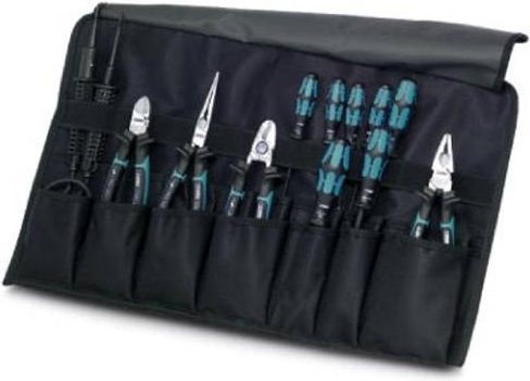 Phoenix Contact TOOL-WRAP 1212505 Werkzeugset für Heimwerker in Schwarz, 12-teilig mit Zangen und Schraubendrehern - Bild 1
