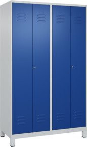 C+P PSA Doppel-Spind Classic PLUS mit 4 Abteilen, Füße, Zylinderschloss, H x B x T: 195 x 120 x 50 cm - Bild 1