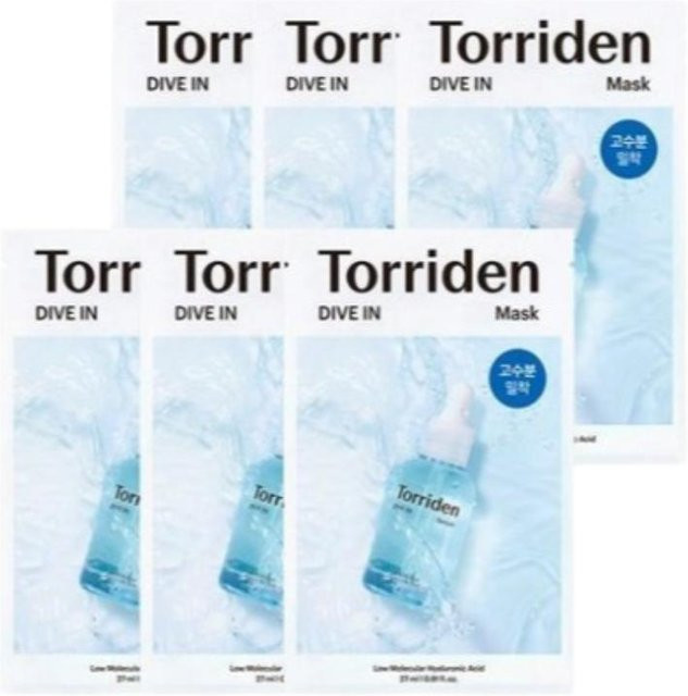 Torriden Dive In Blattmaske mit Hyaluronsäure, 6 Stück - Bild 1