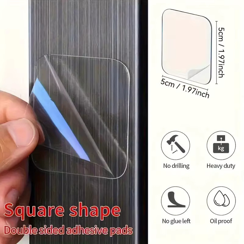 Transparentes doppelseitiges Nano-Klebeband als quadratischer Wandaufkleber, wasserdicht und nahtlos, B/B/H: 5,0 x 5,0 x 5,0 cm - Bild 3