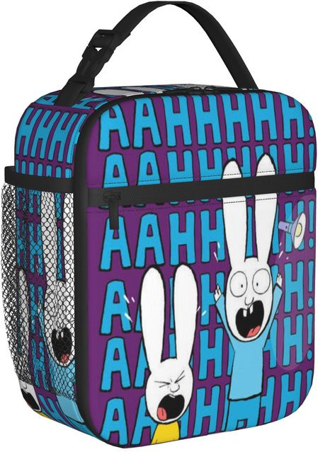 Isolierte Lunchtasche Simon Super Hase von Fancy Style Studio in Mehrfarbig - Bild 1