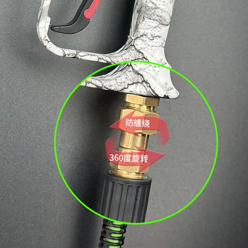Kaikarai Hochdruckreiniger Schwenkarmatur mit 360 Grad Gelenk und Anti-Twist Messing-Anschluss für Hochdruckreiniger-Pistolen und Schläuche - Bild 4