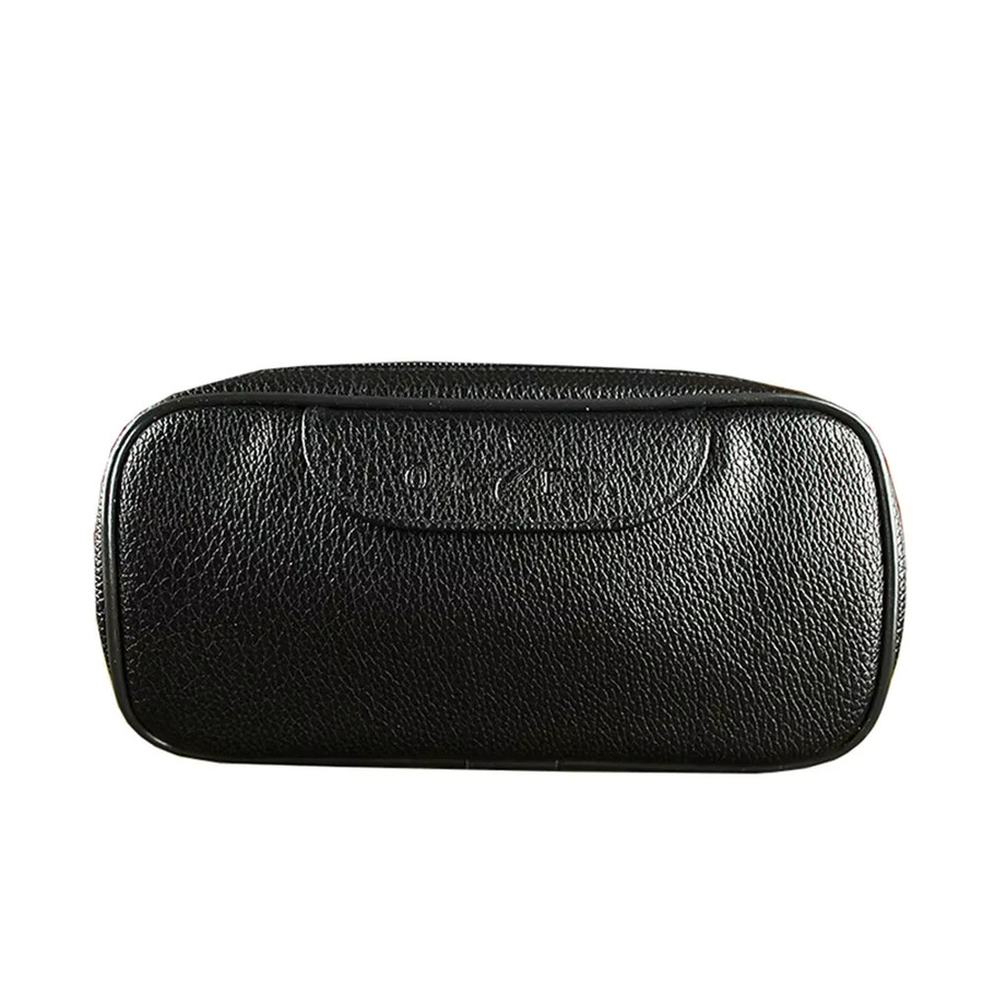 JIBILL Retro Tabak-Tasche aus PU-Leder in Schwarz für 2 Pfeifen inklusive Zubehörfach - Bild 2