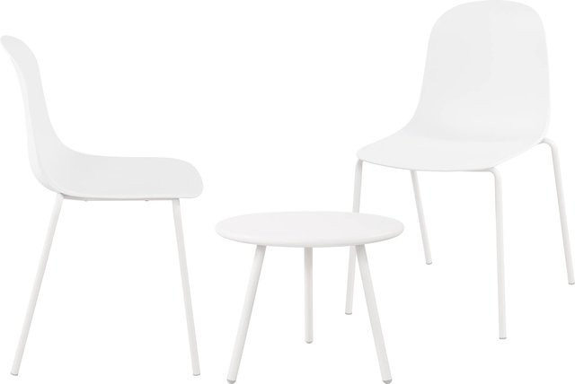 CLP 2er Sitzgruppe Berdin Garten-Set mit 2 stapelbaren Stühlen und 1 Tisch, wetterfestes Outdoor-Set für deinen Garten - Bild 1