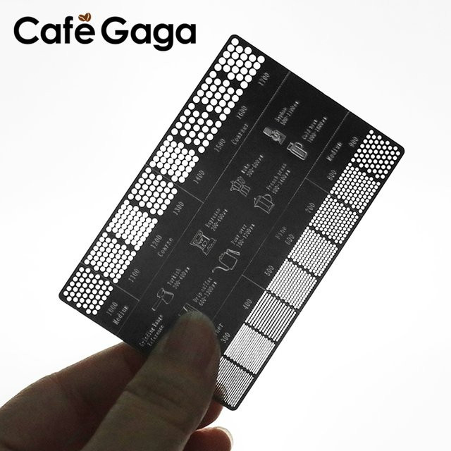 CafeGaGa Referenzkarte zum Vergleich der Mahldicke für Kaffeepulver und Espresso-Maschinen Zubehör für Barista-Werkzeuge - Bild 1