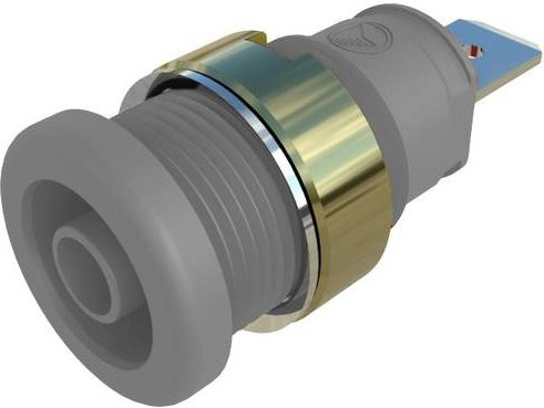 Hirschmann SEB 2610 F4,8 Sicherheits-Laborbuchse für den vertikalen Einbau, Farbe: Grau, Stift-Ø: 4 mm - Bild 1