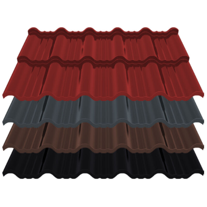 Pfannenblech Enigma aus Aluminium von Blachotrapez GmbH, Modullänge: 350 mm, Stärke: 0,60 mm, 25 µm Stucco, Mehrfarbig - Bild 1