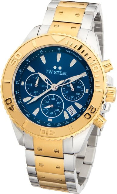 TW Steel Chronograph, Quarz, Edelstahl, Blau, 42 mm, Herren - Bild 1