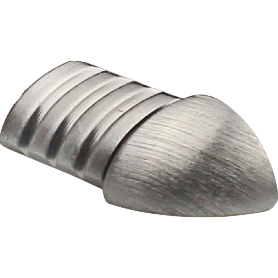 Arcansas Ecke Viertelkreis-Abschlussprofil aus Edelstahl gebürstet in Silber, 2 Stück, 10 mm - Bild 2