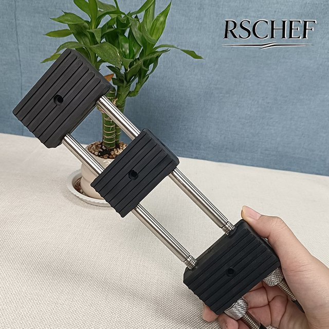 RSCHEF Messer Schleifstein Halter in Schwarz mit Silica Gel Basis für Küchenmesser Zubehör - Bild 1