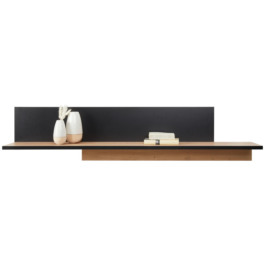 Based Wandboard Hayato in Schwarz/Eiche Artisan B/T/H: 154 x 21,9 x 35,4 cm - Bild 2