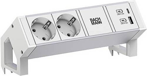 Bachmann 937.402 Steckdosenleiste in Weiß mit USB-A und USB-C Anschlüssen - Bild 1