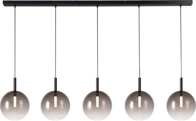 Masterlight Lido LED-Pendelleuchte 5-flammig in Schwarz mit Rauchglas - Bild 1