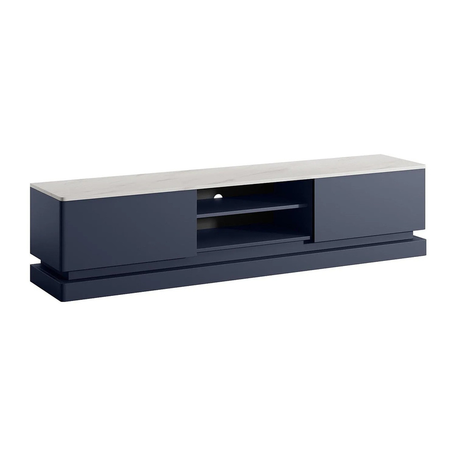 Vente-unique TV-Board Devika in Marineblau und Weiß, Breite: 190 cm - Bild 2