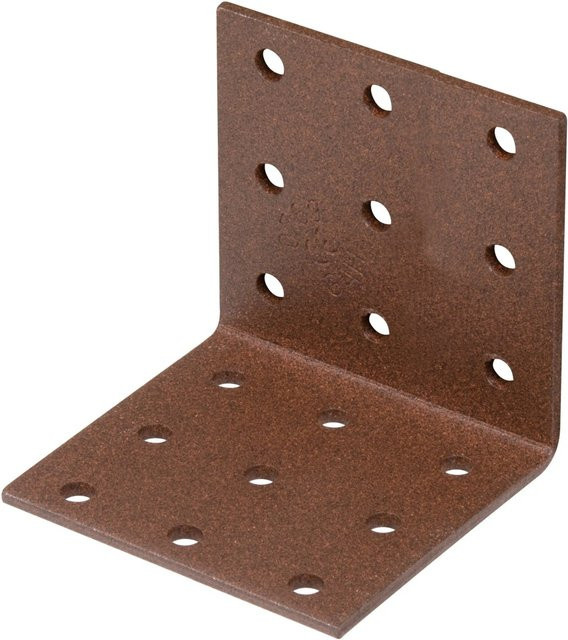 GAH Alberts Duravis Lochplattenwinkel aus Stahl, Rostbraun, Duplexbeschichtet, B/T/H: 6,0 x 6,0 x 6,0 cm - Bild 1