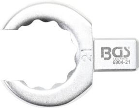 BGS Einsteck-Ringschlüssel 6904-21 aus Chrom-Vanadium in Silber, 21 mm, Aufnahme 9 x 12 mm - Bild 1