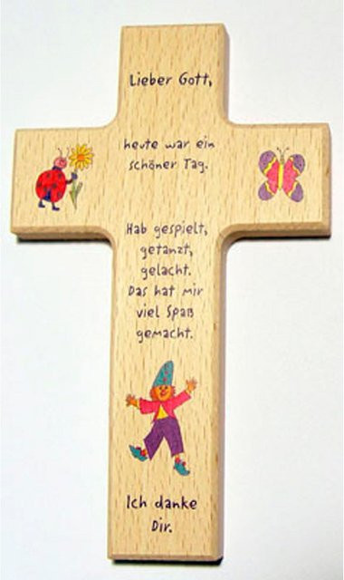 Kinderkreuz Clown von Nicolai GmbH aus Holz, mehrfarbig - Bild 1