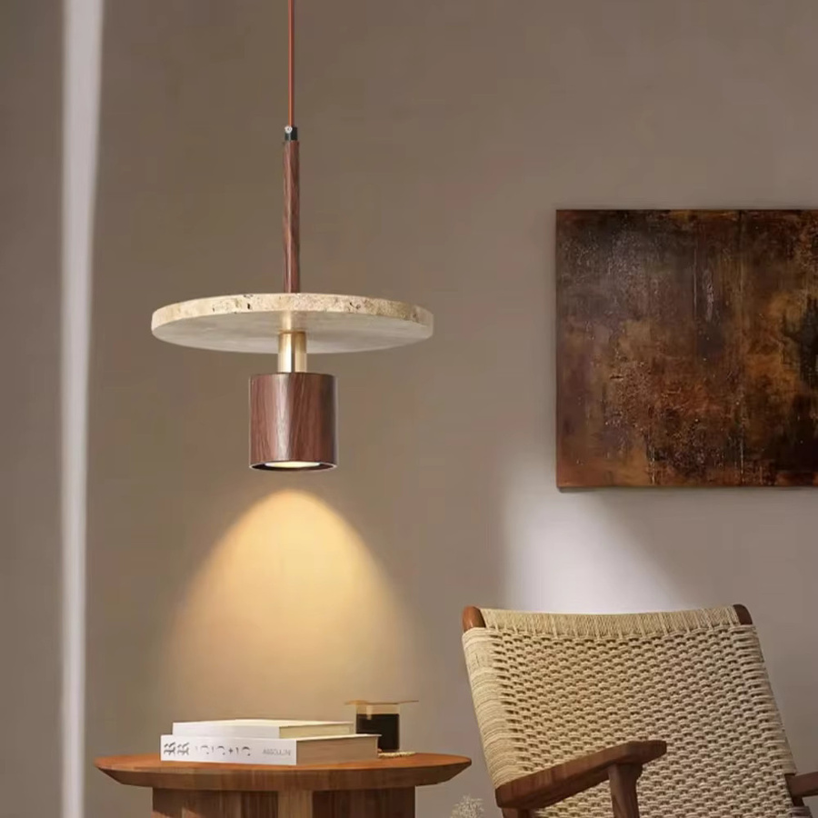 TAONUANSHU Vintage Pendelleuchte aus Marmor in Braun für Esszimmer und Bartheken - Bild 2