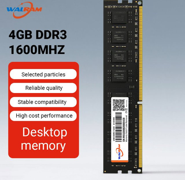 Walram DDR3 1600MHz PC3 RAM Arbeitsspeicher für Desktop PC, 8GB, 240Pin UDIMM, 1,5V, CL11 - Bild 1
