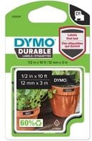 Dymo D1 Hochleistungs-Schriftband aus Vinyl, Farbe: Schwarz mit weißer Schrift, Breite: 12 mm, Länge: 3 m - Bild 2