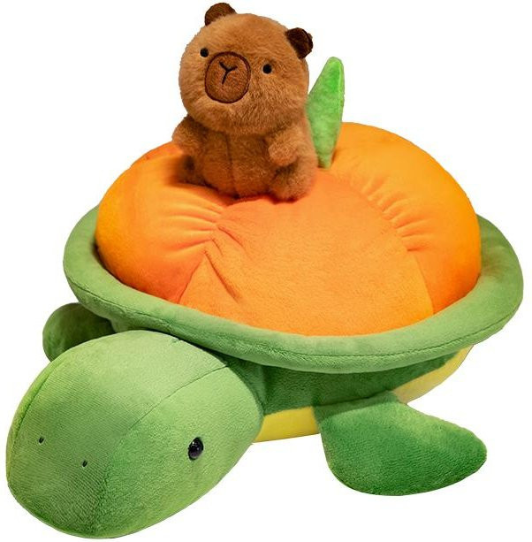 Wucifang Bags Kawaii Schildkröte Rucksack Plüschtier, Grün, 35cm - Bild 1