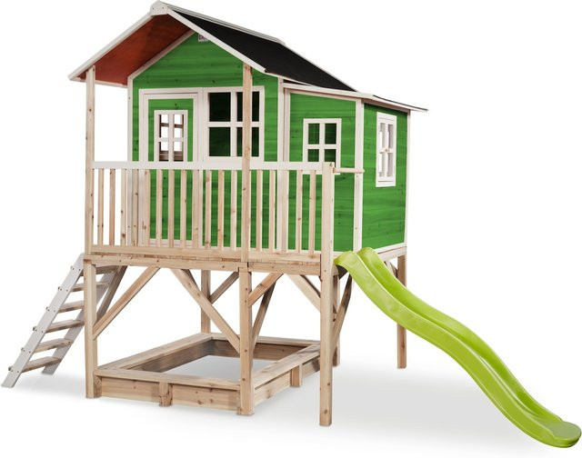EXIT Loft 550 Holzspielhaus in Grün, B/H/T: 190 x 253 x 382 cm - Bild 1