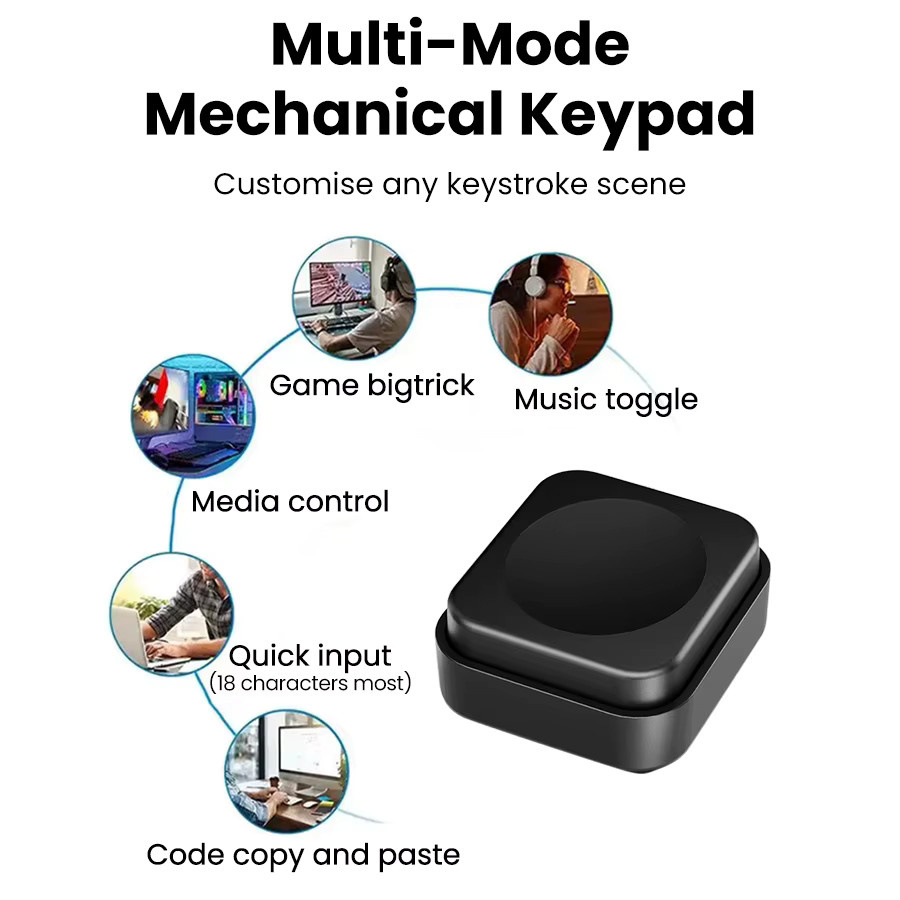 Ammtoo Mechanisches Makro-Keypad in Schwarz mit einer programmierbaren Einzeltaste für Windows und Mac OS - Bild 3