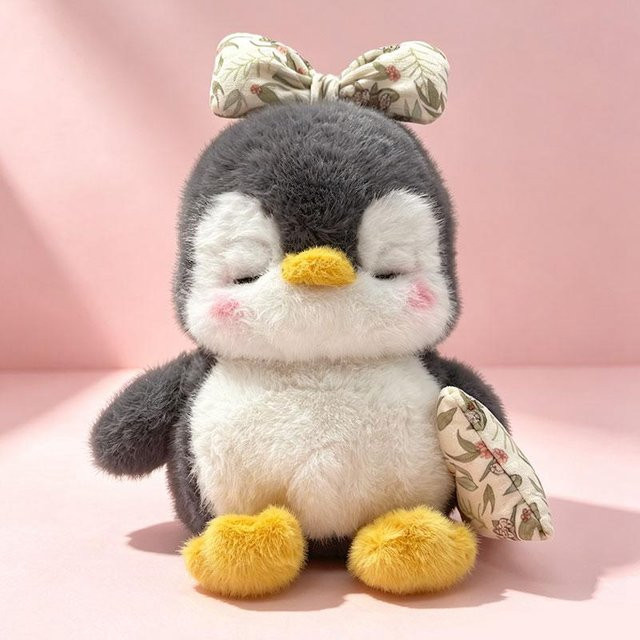 Yiran Health & Beauty Schläfriger Pinguin, Plüschtier, 30cm, ab 0 Jahren - Bild 1