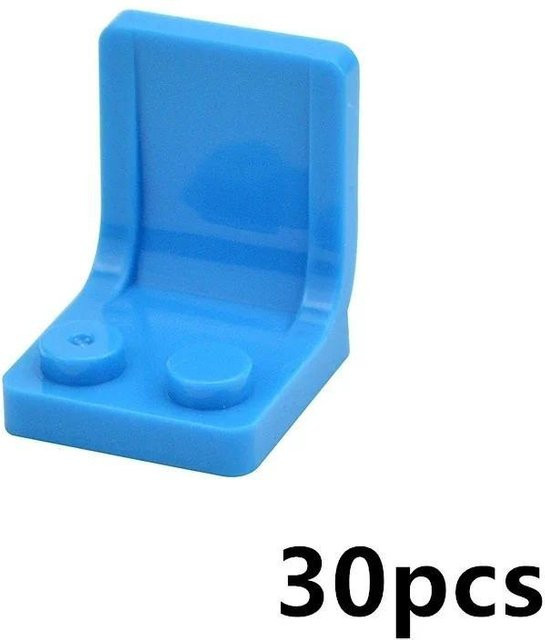 MagicMonkey Bausteine 2x2 Utensil Sitz Stuhl, 30-teiliges Set, Blau - Bild 1