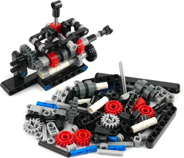 wishiot 4-Gang-Schaltgetriebe-Bausteine-Set, DIY-Technik-Modell, Fahrzeuge - Bild 1