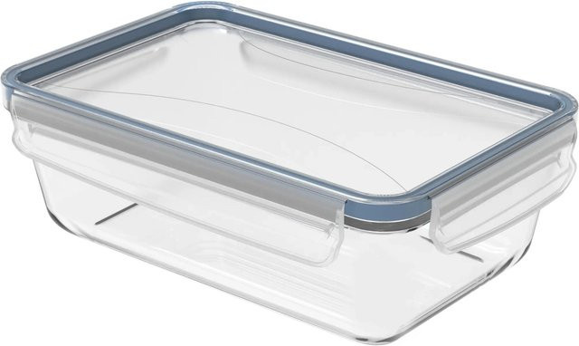 Rotho Kühlschrankdose Clic & Lock aus Glas in Horizontblau mit 1,3 l Füllmenge - Bild 1