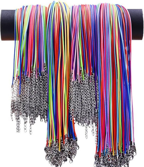 Binchi Outdoor Product Halskette, Leder, Regenbogenfarbe, 50 cm, Unisex - Bild 1