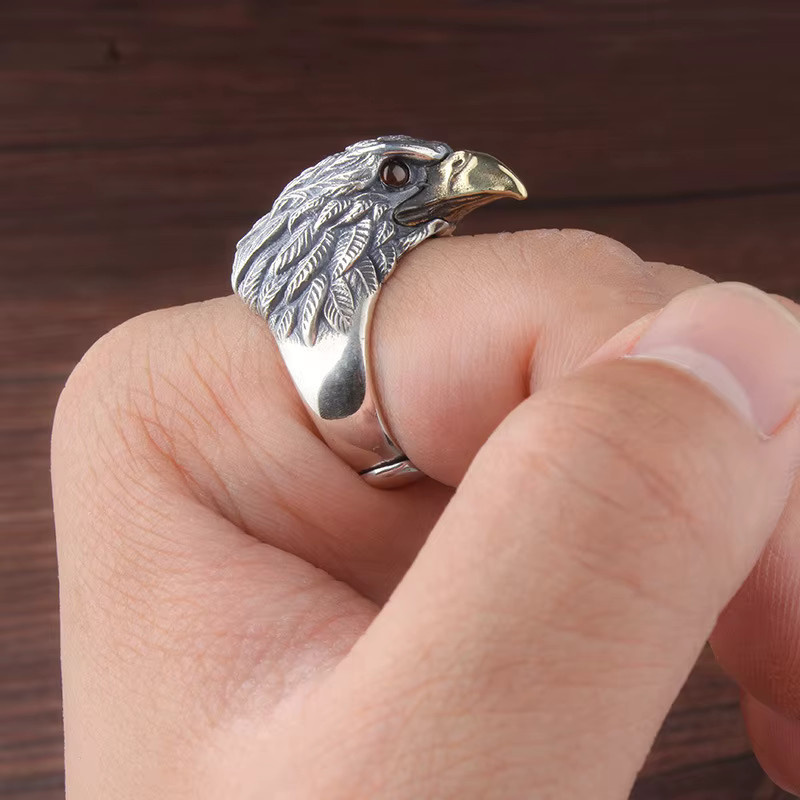 Buyee Ring, 925 Silber, Adler, Unisex - Bild 2