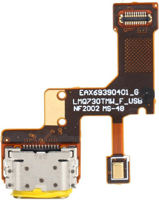 USB-C Ladeanschluss Flexkabel für LG Stylo 6 Q730 in Schwarz - Bild 1