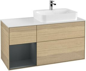 V&B Waschtischunterschrank Finion in Eiche hell lackiert, Breite: 120 cm, Tiefe: 50,1 cm, Höhe: 50,1 cm - Bild 1