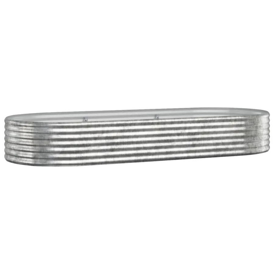 Furnicato Hochbeet aus verzinktem Stahl in Silber, B/T/H: 249 x 100 x 36 cm - Bild 2
