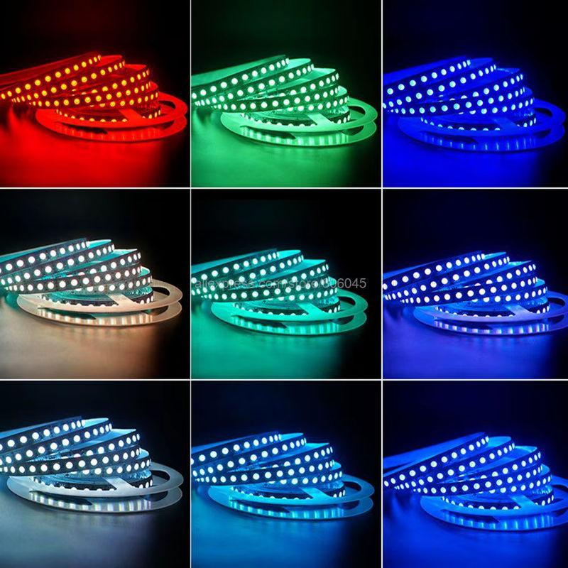 RGB-LED-Streifen SMD 5050 Flexibles LED-Lichtband Multicolour, 5 m Länge, Breite: 8 mm, 12 V 24 V DC, schneidbar - Bild 2
