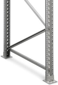 Regalwerk ARTUS Stützrahmen in Silber pulverbeschichtet H: 650 cm, T: 80 cm - Bild 1