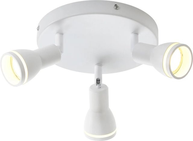 NETTLIFE Deckenstrahler aus Metall in Weiß mit 3x GU10 Fassungen, modern und verstellbar - Bild 1