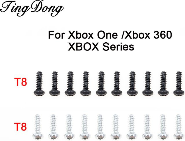 TingDong T8 Torx-Schrauben Set in Schwarz und Silber für die Reparatur von Xbox One, Xbox 360 und Xbox Series Controllern - Bild 1