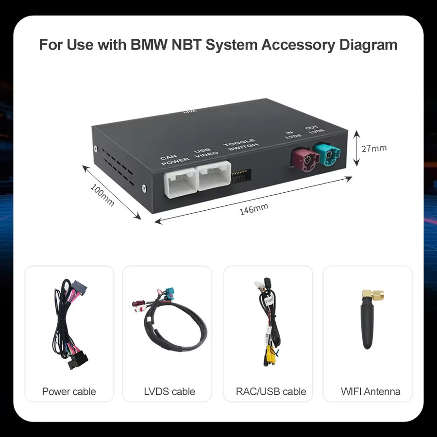 REEIIO Wireless CarPlay und Android Auto Adapter für BMW MINI NBT CIC Systeme, Schwarz, unterstützt AirPlay Spiegelung und Kameradisplay via Wi-Fi und Bluetooth - Bild 3
